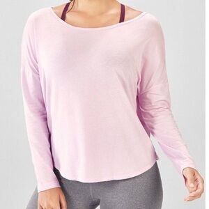 Elegant Light Pink Long Sleeve Tee